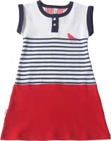 SOSOOKI I Heart SOSOOKI Roll Sleeve Nautical Dress
